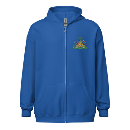 Haiti's Coat of Arms Unisex heavy blend zip hoodie